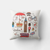 ロンドンの落書き クッション (裏面)