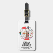 ロンドンの落書き ラゲッジタグ (正面縦)