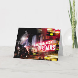 ロンドンの行先のクリスマス シーズンカード
