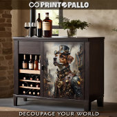 ロンドンの街に住むステームパンクビクトリアンビーグル犬 薄葉紙