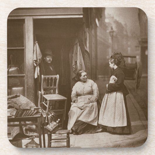 「ロンドンの街の生活」からの古い家具、1877- コースター (正面)