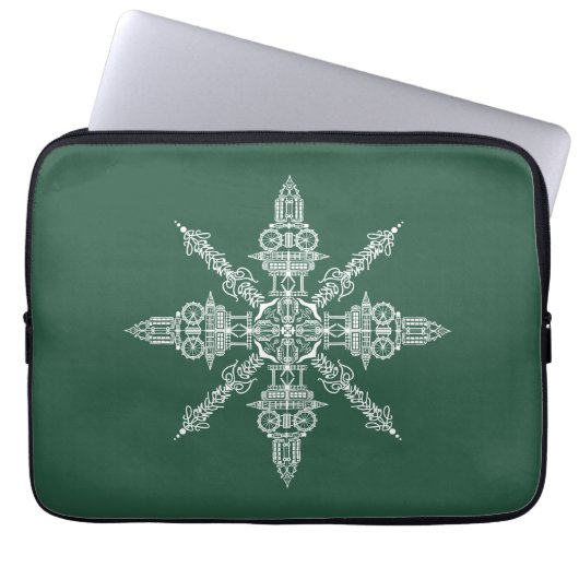 ロンドンの街の隠された言葉とイメージ ラップトップスリーブ (正面)