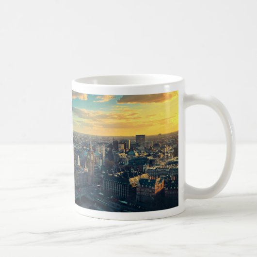 ロンドンの街並みと夕日 コーヒーマグカップ (右)