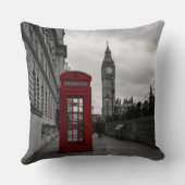 ロンドンの装飾用クッションの赤い電話ボックス クッション (裏面)