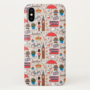 ロンドンの記号パターン iPhone X ケース