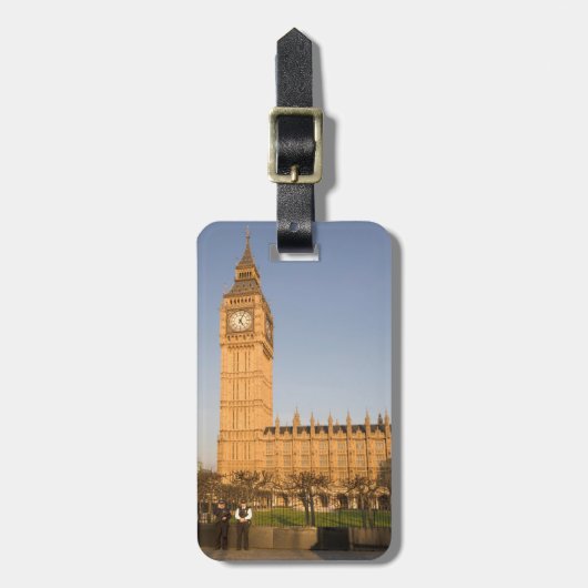 ロンドンの記念品の写真のビッグベン ラゲッジタグ (正面縦)