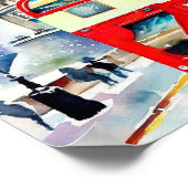 ロンドンの象徴的な赤のダブル・デッカー・バス(H) ポスター (角)