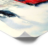 ロンドンの象徴的な赤の二重層バス(I) ポスター (角)