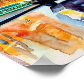 ロンドンの象徴的な黒いタクシー客室(C) ポスター (角)