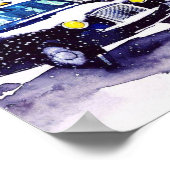 ロンドンの象徴的な黒いタクシー客室(G) ポスター (角)