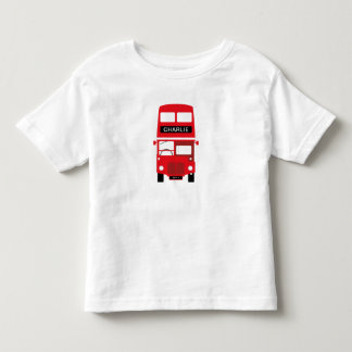 ロンドンの赤いバスパーソナライズな子供のTシャツ トドラーTシャツ