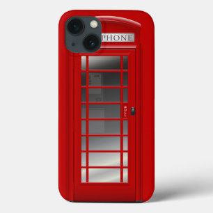 ロンドンの赤い公衆電話ボックス呼出し箱 iPhone 13ケース