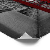 ロンドンの赤い電話のポスタープリント ポスター (角)