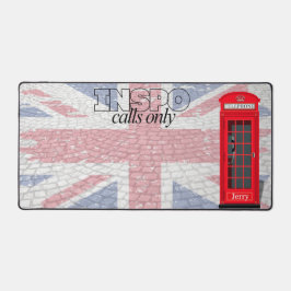 ロンドンの赤い電話ボックスにインスパレーションをもらおう デスクマット
