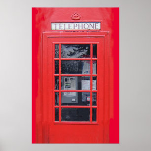 ロンドンの赤い電話ボックス ポスター