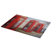 ロンドンの赤い電話ボックス、写真 カッティングボード (角)