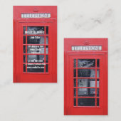 ロンドンの赤い電話ボックス 名刺 (正面/裏面)