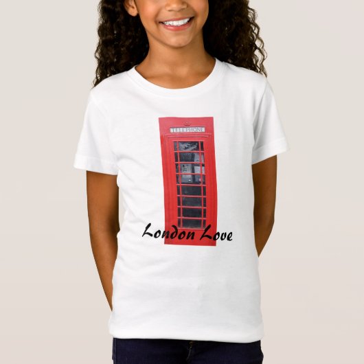 ロンドンの赤い電話ボックス Tシャツ (正面)