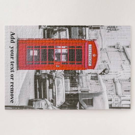 ロンドンの赤い電話箱の写統一された真、英国 ジグソーパズル (横)