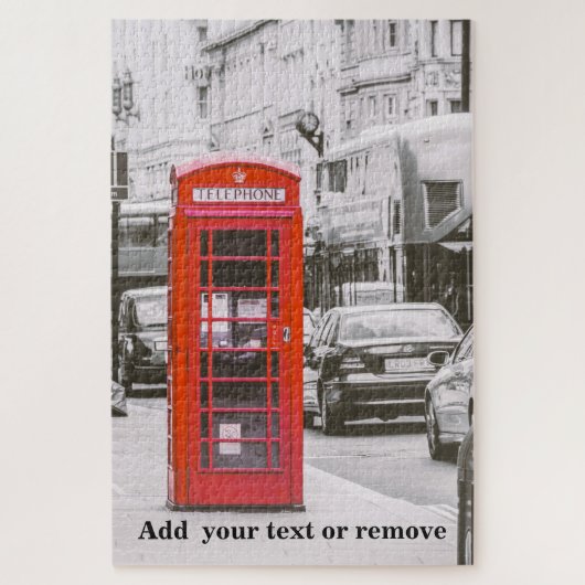 ロンドンの赤い電話箱の写統一された真、英国 ジグソーパズル (縦)