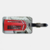 ロンドンの赤い電話箱の荷物のラベル ラゲッジタグ (裏面横)