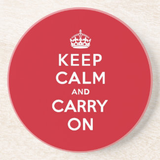ロンドンの赤のKeep Calm and Carry On コースター