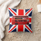 ロンドンの赤バス クッション (ブランケット)