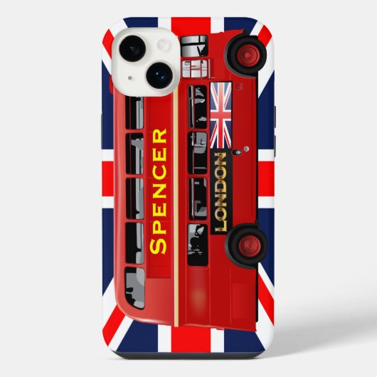 ロンドンの赤バス iPhoneケース (裏面)