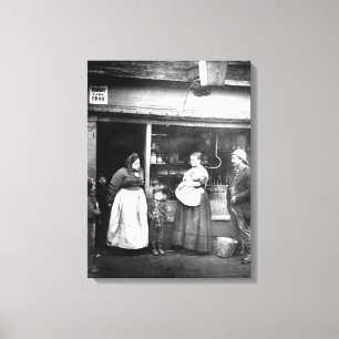 ロンドンの通りシビクトリアンーン キャンバスプリント