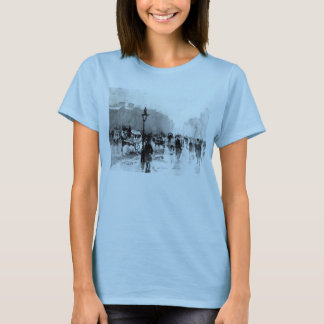 ロンドンの通り場面1885年 Tシャツ