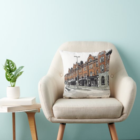ロンドンの通り場面 クッション (椅子)