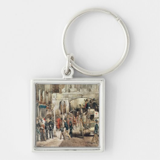 ロンドンの通り1869年 キーホルダー (正面)