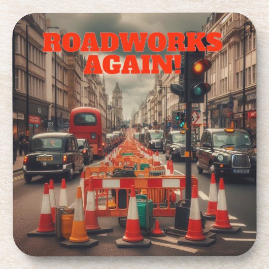 ロンドンの道路工事 コースター (正面)