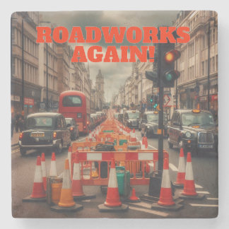 ロンドンの道路工事 ストーンコースター