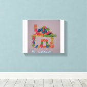 ロンドンの部屋 キャンバスプリント (インサイチュ (ウッドフロア))