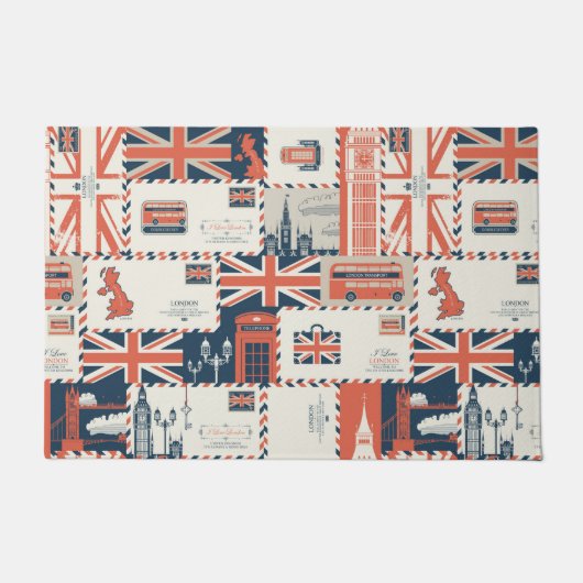 ロンドンの郵便形式 ドアマット (正面)