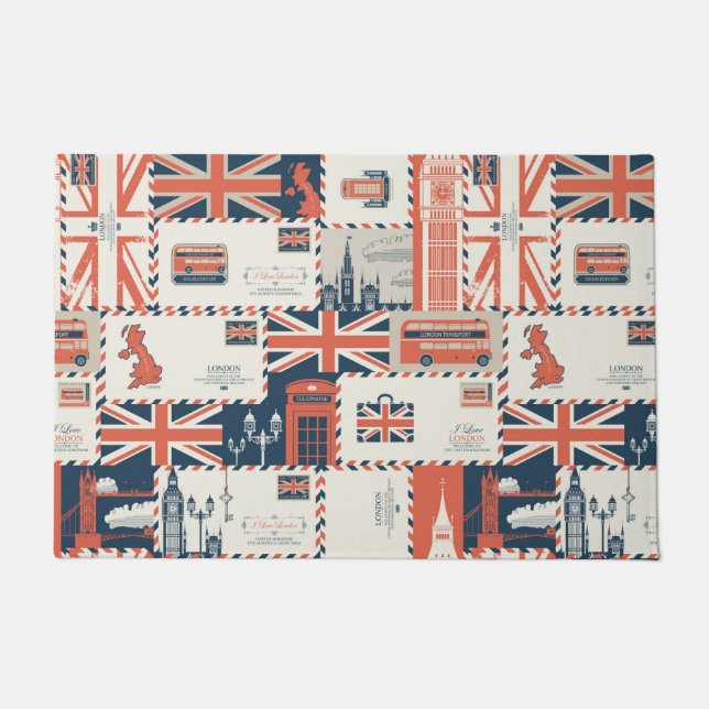 ロンドンの郵便形式 ドアマット (正面)