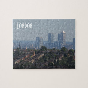 ロンドンの都市景観-カナリア色の波止場の写真 ジグソーパズル