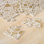 ロンドンの金めっきされた都市地図 ジグソーパズル (側面)