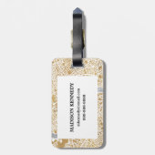 ロンドンの金めっきされた都市地図 ラゲッジタグ (裏面縦)