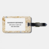 ロンドンの金めっきされた都市地図 ラゲッジタグ (裏面横)