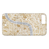 ロンドンの金めっきされた都市地図 Case-Mate iPhoneケース (裏面(横))
