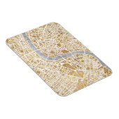 ロンドンの金箔の付いた都市の地図 マグネット (右側)