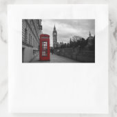 ロンドンの長方形ステッカーに赤い電話ボックス 長方形シール (バッグ)