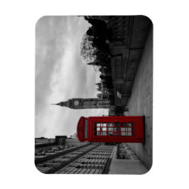 ロンドンの長方形マグネットの赤い電話ボックス マグネット