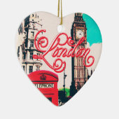 ロンドンの陸標のヴィンテージの写真 セラミックオーナメント (右)