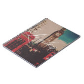 ロンドンの陸標のヴィンテージの写真 ノートブック (左側)