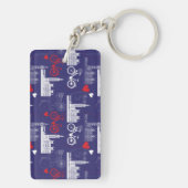 ロンドンの陸標パターン キーホルダー (裏面)