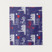 ロンドンの陸標パターン タペストリー (正面)