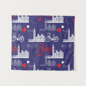 ロンドンの陸標パターン タペストリー (正面(横))